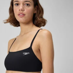 Solid Strappy Fixed Bikini Top-Speedo Best