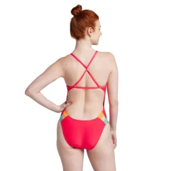 Solid Twist Back One Piece-Speedo Hot