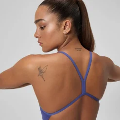 Solid V-Back One Piece-Speedo Outlet