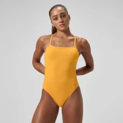Solid V-Back One Piece-Speedo Hot