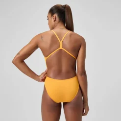 Solid V-Back One Piece-Speedo Hot
