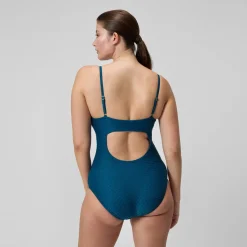 Texture Adjustable Thin Strap One Piece-Speedo New