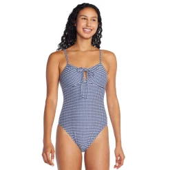 Texture Stripe Bandeau One Piece-Speedo Discount