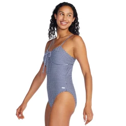 Texture Stripe Bandeau One Piece-Speedo Discount