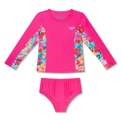 Toddler Long Sleeve Rashguard Set-Speedo Hot