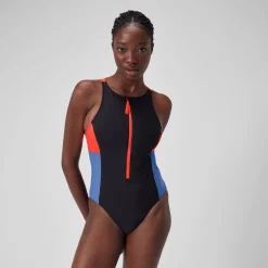 Women's Colourblock Zip Swimsuit-Speedo Online