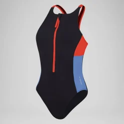Women's Colourblock Zip Swimsuit-Speedo Online
