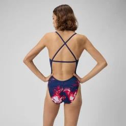 Women's Lunar Storm Crossback One Piece-Speedo Hot