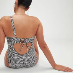 Women's Shaping Printed Asymmetric One Piece-Speedo Sale