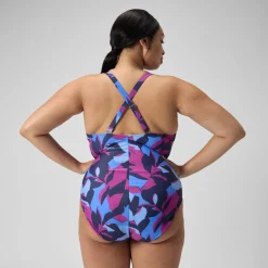 Women's Shaping Printed V Neck One Piece (+)-Speedo Sale
