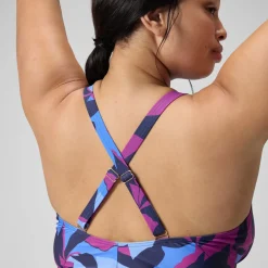 Women's Shaping Printed V Neck One Piece (+)-Speedo Sale