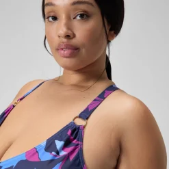 Women's Shaping Printed V Neck One Piece (+)-Speedo Sale