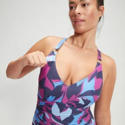 Women's Shaping Printed V Neck One Piece-Speedo Sale