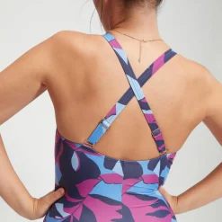Women's Shaping Printed V Neck One Piece-Speedo Sale
