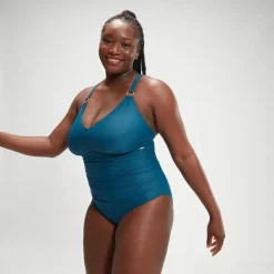 Women's Shaping V Neck One Piece (+)-Speedo Fashion