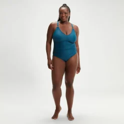 Women's Shaping V Neck One Piece (+)-Speedo Fashion