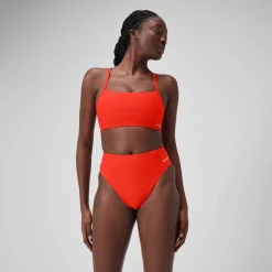 Women's Solid Hi-Waist Bottom-Speedo Hot