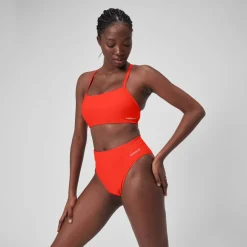 Women's Solid Hi-Waist Bottom-Speedo Hot